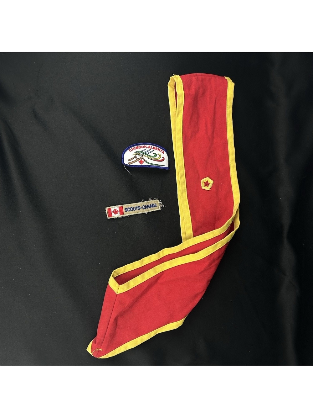 Scouts Canada Boy Scout Red Sash Canadian Alberta Some Patches